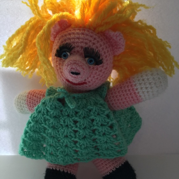 vintage miss piggy crochet - Picture 2 of 13